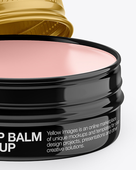 Download Opened Glossy Lip Balm Tin Mockup In Can Mockups On Yellow Images Object Mockups Yellowimages Mockups