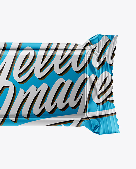 Metallic Snack Bar Mockup PSD #1