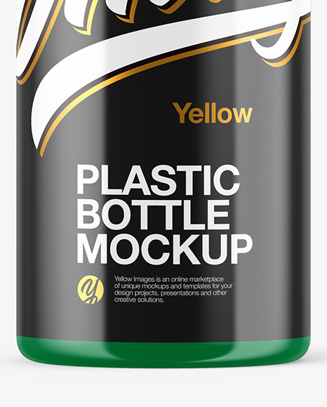 Glossy Plastic Bottle Mockup PSD #1