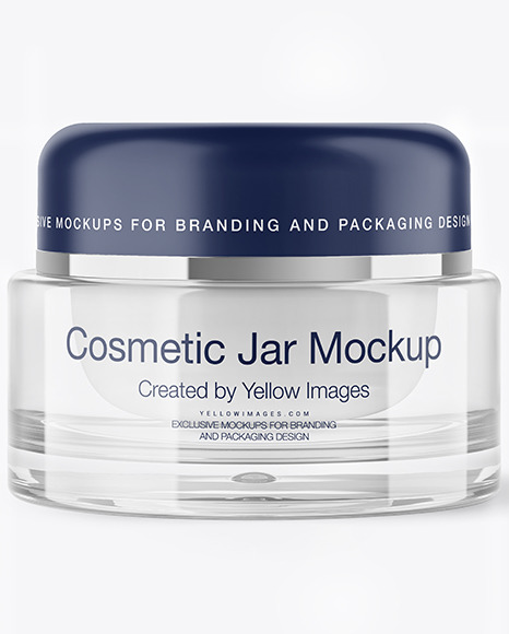 Glass Cosmetic Jar Mockup In Jar Mockups On Yellow Images Object Mockups