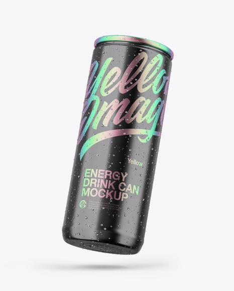 Glossy Metallic Can Mockup PSD #3