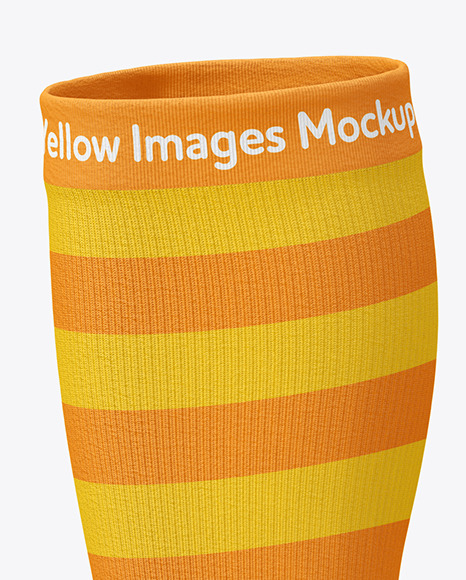 Download Long Toe Sock Mockup in Apparel Mockups on Yellow Images ...