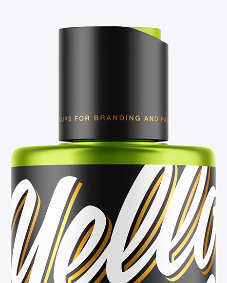 Metallic Plastic Bottle Mockup