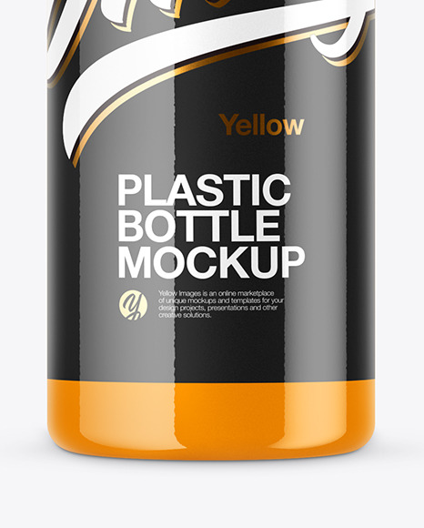 Glossy Plastic Bottle Mockup PSD #1