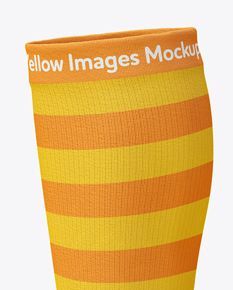 Long Toe Sock Mockup In Apparel Mockups On Yellow Images Object Mockups