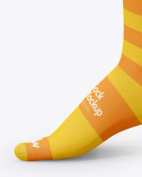 Download Long Toe Sock Mockup In Apparel Mockups On Yellow Images Object Mockups