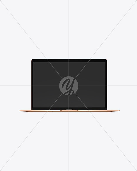 Download Gold Macbook Air Mockup In Device Mockups On Yellow Images Object Mockups PSD Mockup Templates