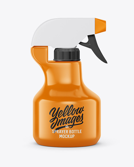 Download Trigger Spray Bottle Mockup Yellow Images