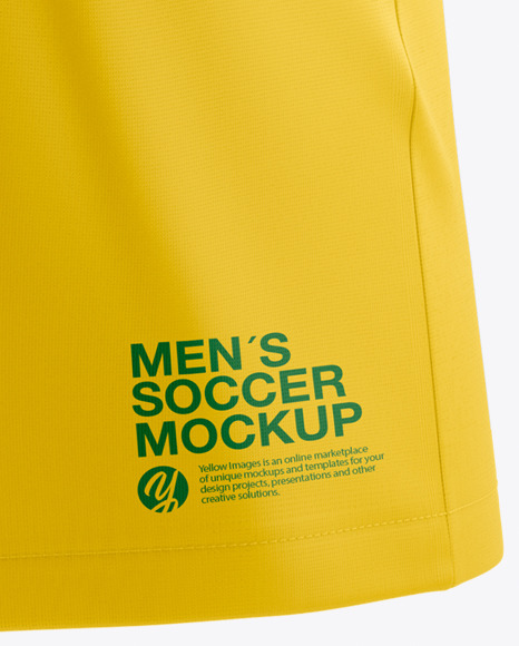 T Shirt Soccer Mockup Side View In Apparel Mockups On Yellow Images Object Mockups