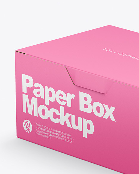 Download Paper Box Mockup In Box Mockups On Yellow Images Object Mockups