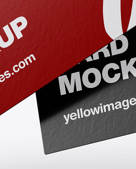 Paper Business Cards Mockup PSD #6