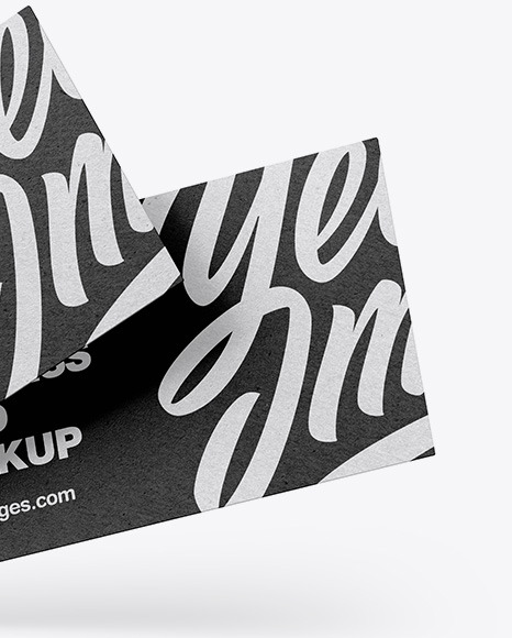Kraft Business Cards Mockup PSD #5