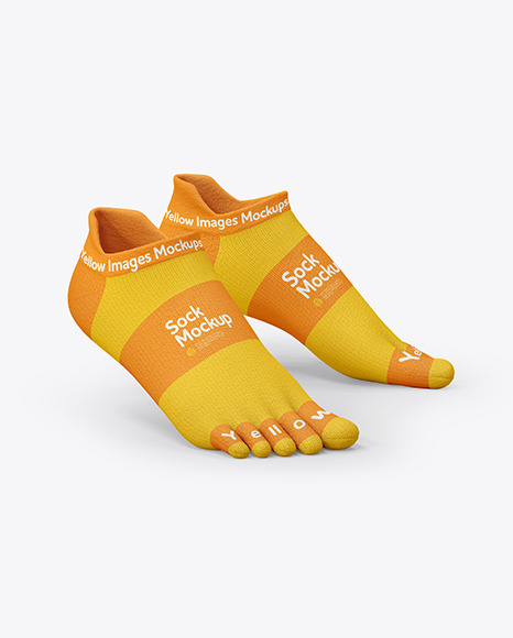 Download Short Toe Socks Mockup In Apparel Mockups On Yellow Images Object Mockups