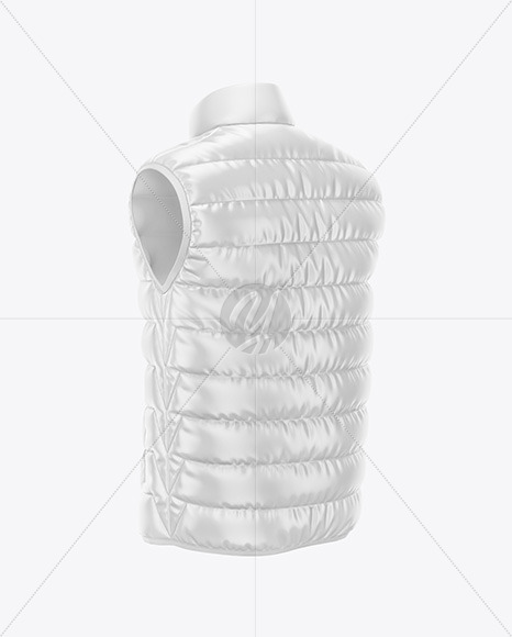 Download Men S Down Vest Mockup Back Half Side View In Apparel Mockups On Yellow Images Object Mockups