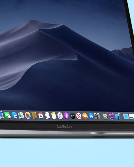 Space MacBook Air Mockup