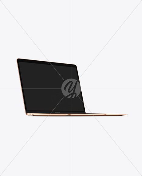 Gold MacBook Air Mockup