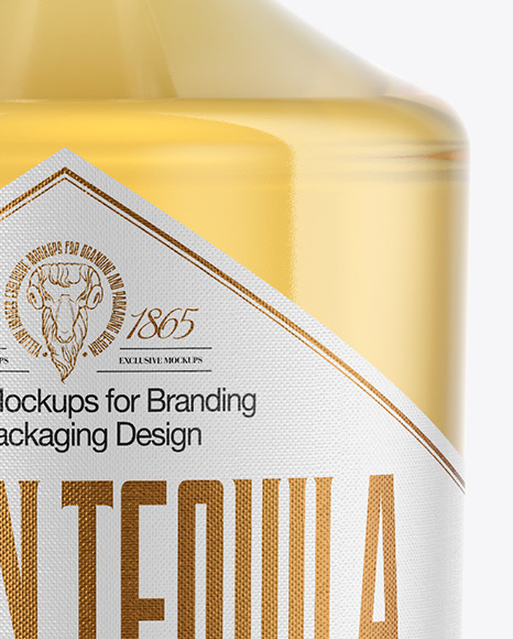 Download Golden Tequila Bottle With Cork Mockup In Bottle Mockups On Yellow Images Object Mockups Yellowimages Mockups