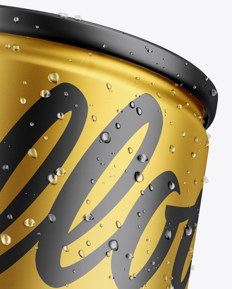 Matte Metallic Can Mockup PSD #1