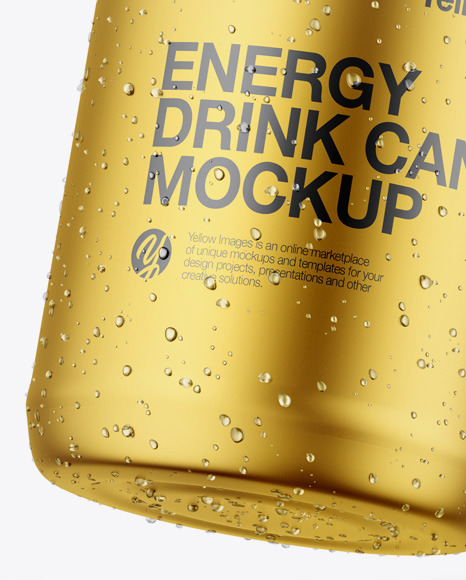 Matte Metallic Can Mockup PSD #6