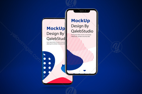 Ios Android Mockup In Device Mockups On Yellow Images Creative Store