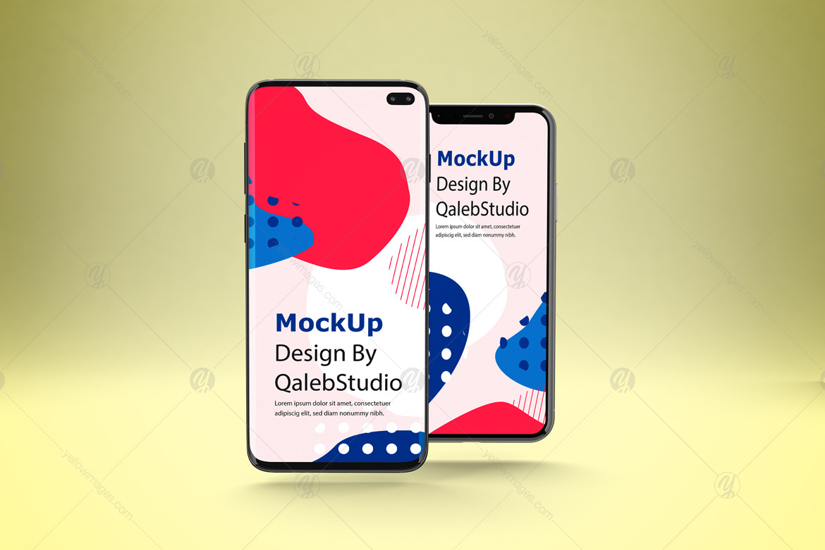 Download Ios Android Mockup In Device Mockups On Yellow Images Creative Store Yellowimages Mockups