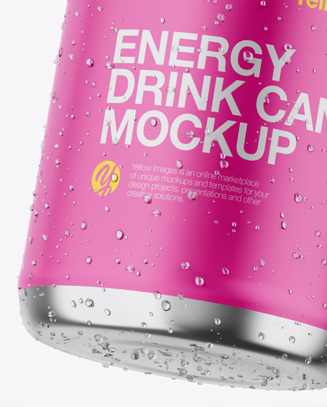 Metallic Can W  Matte Finish Mockup PSD #6