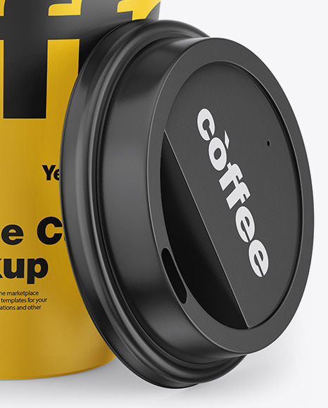 Download Matte Coffee Cup Mockup In Cup Bowl Mockups On Yellow Images Object Mockups PSD Mockup Templates