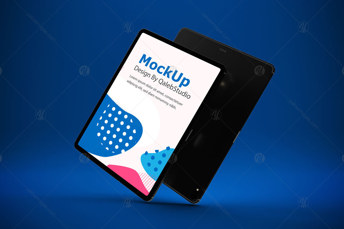 Ipad Pro Mockup In Device Mockups On Yellow Images Creative Store