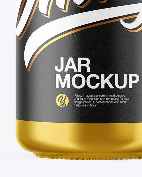 Metallized Jar Mockup PSD #1