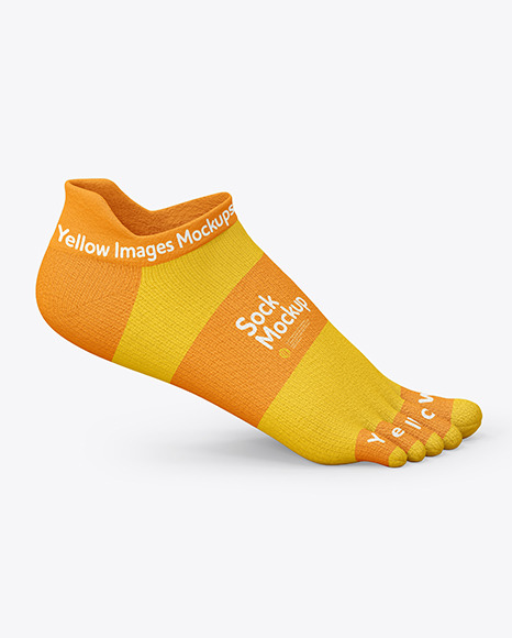 Short Toe Sock Mockup PSD #2