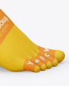 Short Toe Sock Mockup