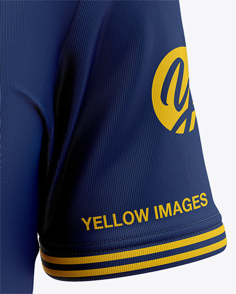 Men S Soccer Jersey Cricket Jersey Mockup Front View Of Polo Shirt In Apparel Mockups On Yellow Images Object Mockups