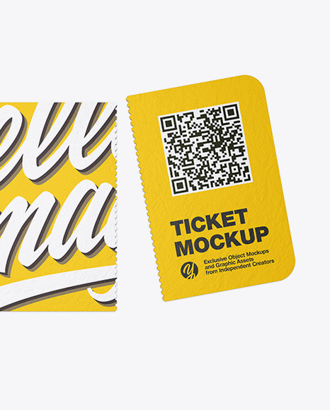 Paper Ticket Mockup