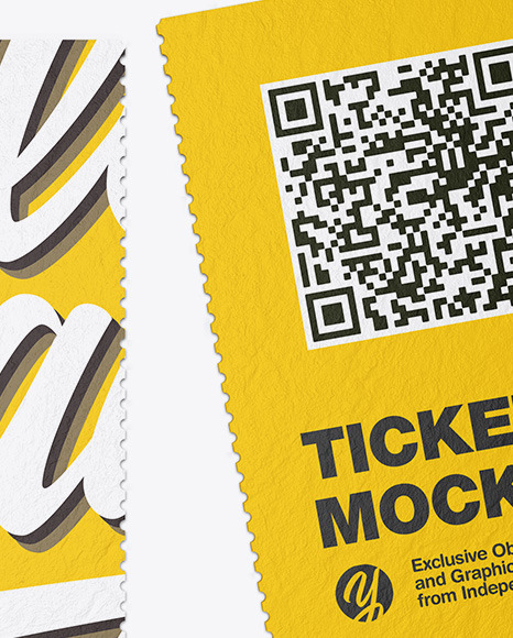 Paper Ticket Mockup