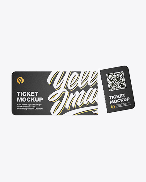 Paper Ticket Mockup