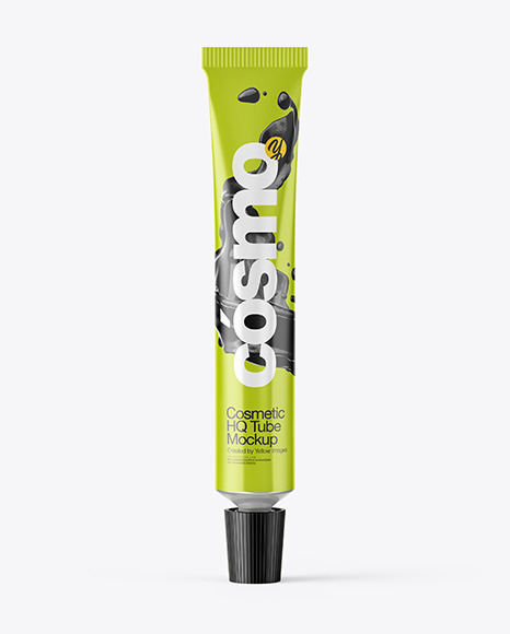 Glossy Cosmetic Tube Mockup