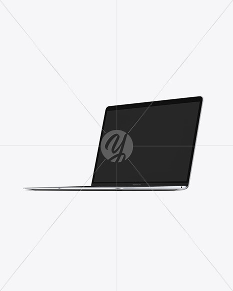 Silver MacBook Air Mockup