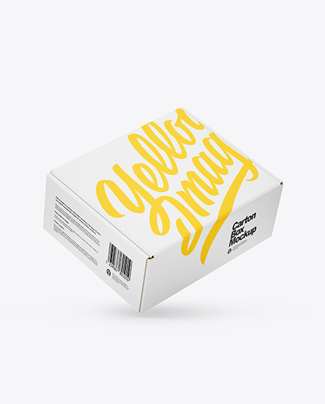 Paper Box Mockup In Box Mockups On Yellow Images Object Mockups