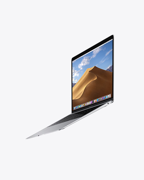 Silver MacBook Air Mockup