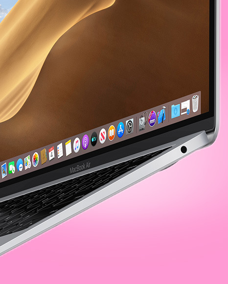 Silver MacBook Air Mockup