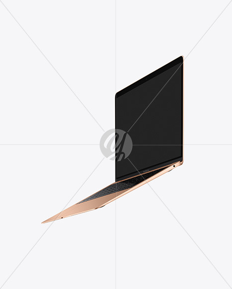 Gold MacBook Air Mockup