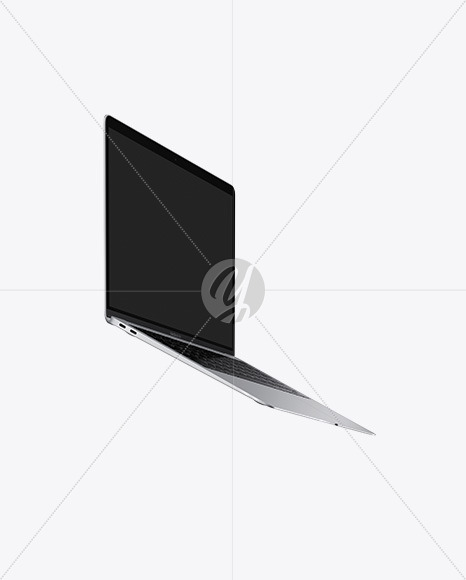 Silver MacBook Air Mockup