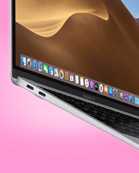 Silver MacBook Air Mockup