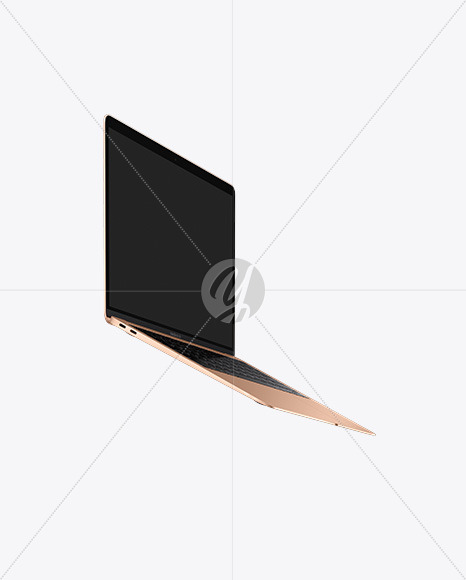 Gold MacBook Air Mockup