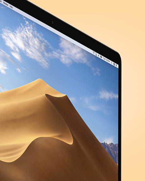 Gold MacBook Air Mockup