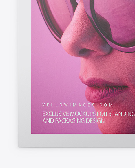 Square Poster Mockup In Stationery Mockups On Yellow Images Object Mockups