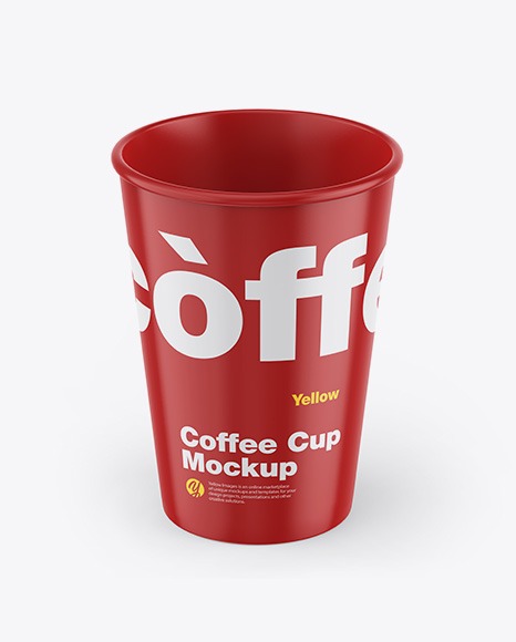 Glossy Coffee Cup Mockup