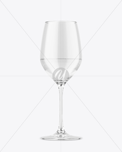 Clear Wine Glass Mockup PSD #1