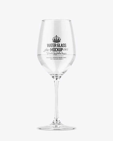 Clear Wine Glass Mockup