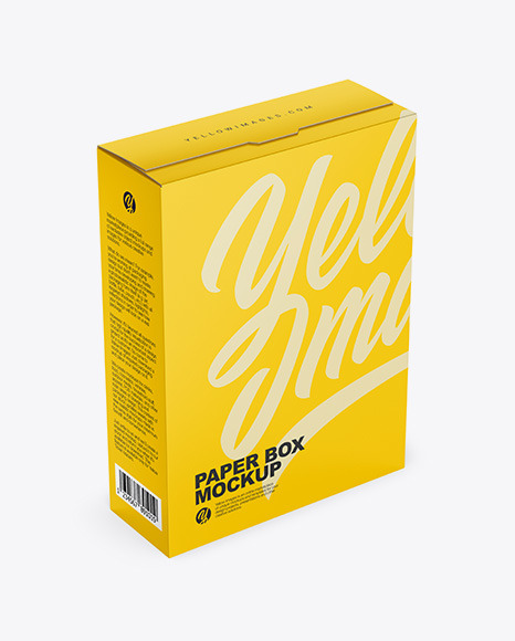 Download Paper Box Mockup Half Side View Yellow Author Yellowimages Mockups